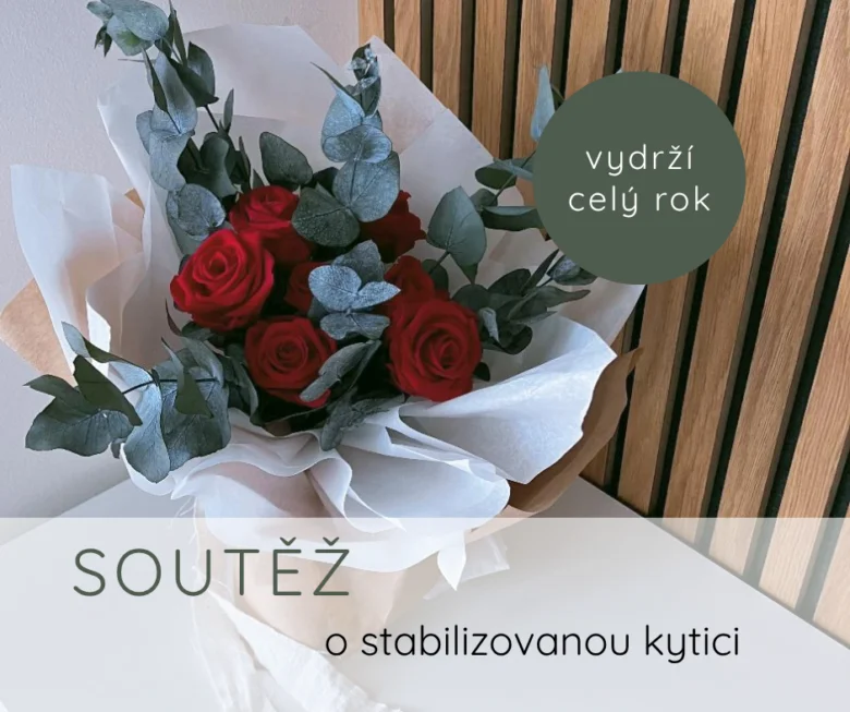 Stabilizovaná kytice s růžemi vydrží celý rok